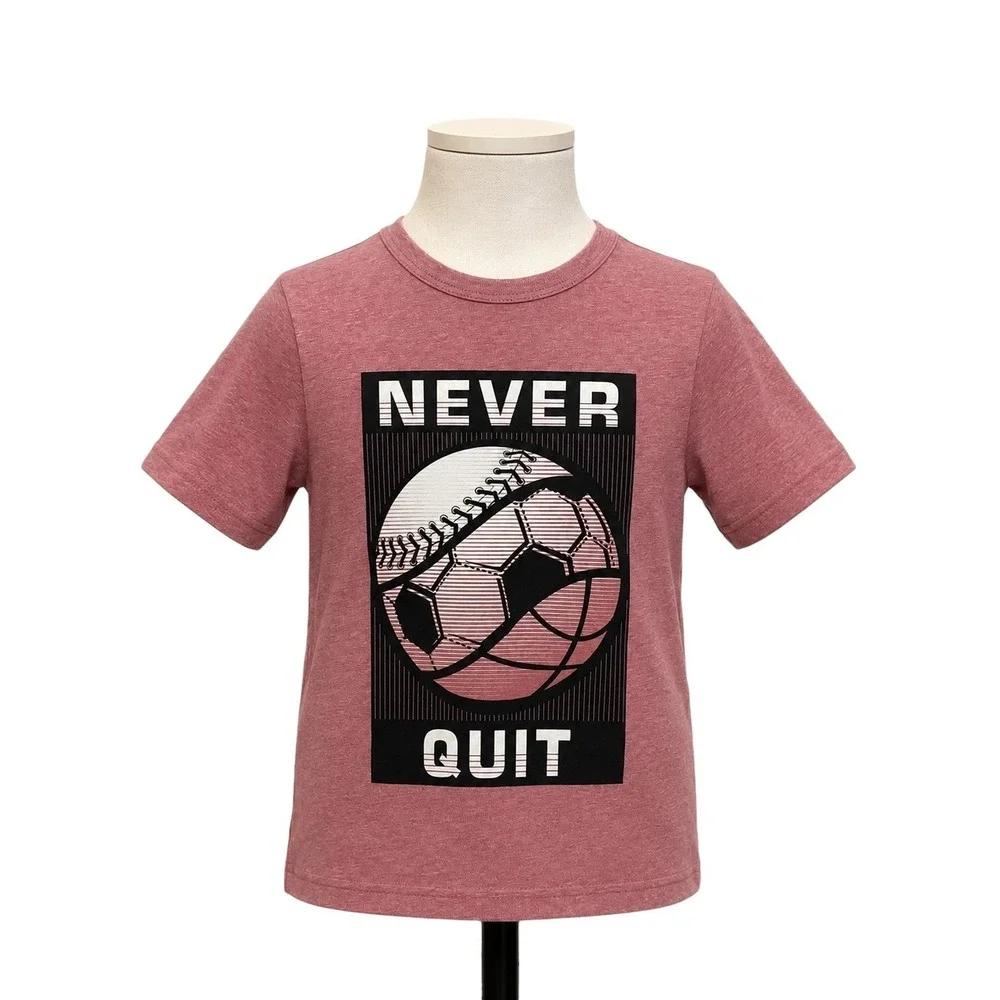 The Children's Place Youth 7/8 Never Quit Sports Graphic T Shirt Red